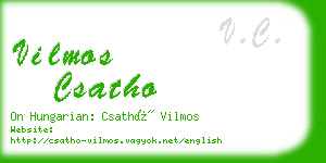 vilmos csatho business card